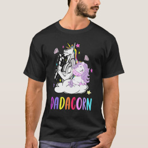 Camiseta Bonita roupa de aniversário do Pai Dadacorn Unicor