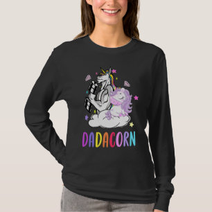 Camiseta Bonita roupa de aniversário do Pai Dadacorn Unicor