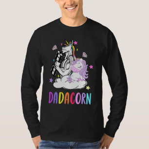 Camiseta Bonita roupa de aniversário do Pai Dadacorn Unicor