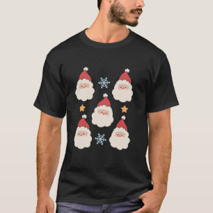 Camiseta Bonita Santas Pastel de Natal Longa Capa