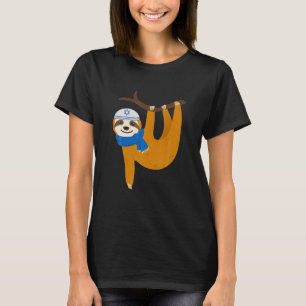 Camiseta Bonita Sloth Hanukkah preguiçosa enlouquece judeu