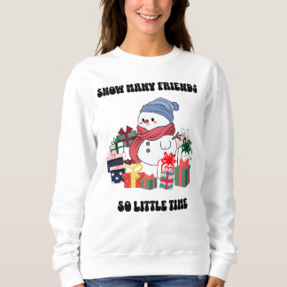 Camiseta Bonita Snowman: "Neve Muitos Amigos"
