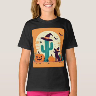 Camiseta Bonita, sudoeste do deserto do Halloween/cacto