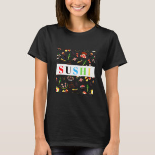 Camiseta Bonita Sushi Mix Lover Gift Sushi Roll Comida Japo