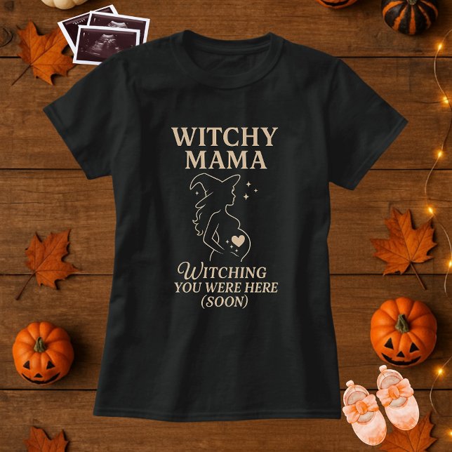 Camiseta Bonita Testemunha de Halloween Mama Grávida (Criador carregado)