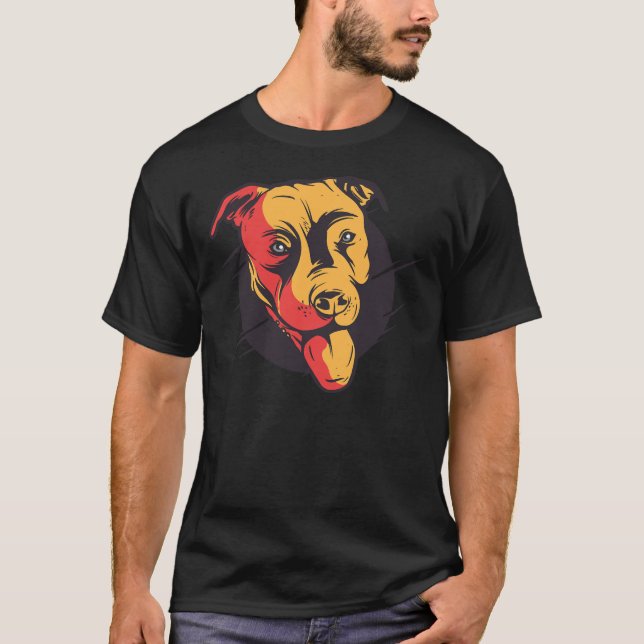 Camiseta Bonita Touro-Bonito Terrier Lover Pitbull Mãe Pai  (Frente)