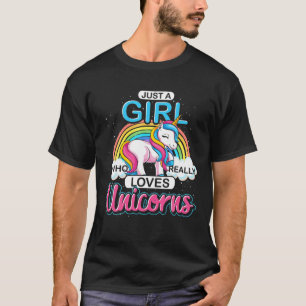 Camiseta Bonita Unicórnio Meninas Fantasy Animal Rainbow U