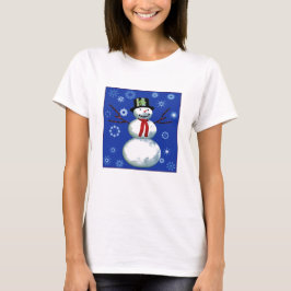 Camiseta bonitão de neve no chapéu