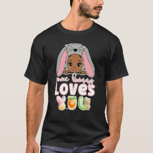 Camiseta Bonitas Meninas Africanas da Páscoa Americana Te A