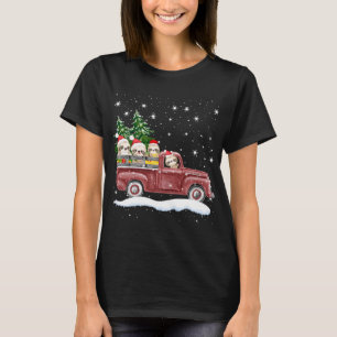 Camiseta Bonitas preguiças Com Caminhão Vermelho Engraçado