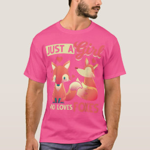 Camiseta Bonitas Raposas Selvagens Amantes de os animais da