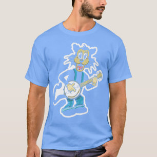 Camiseta Bonitinha de Cartoon de Banjo de Gato Funny Retro