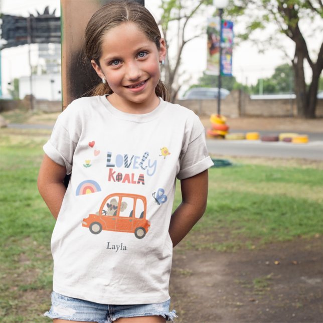 Camiseta Bonitinha de Koala Nome Cute Animal (Criador carregado)