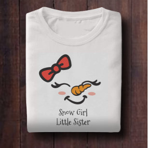 Camiseta Bonitinha Irmã Bonita Enfrentadora de Neve
