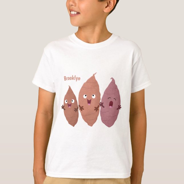 Camiseta Bonitinho cantando batata-doce legumes (Frente)