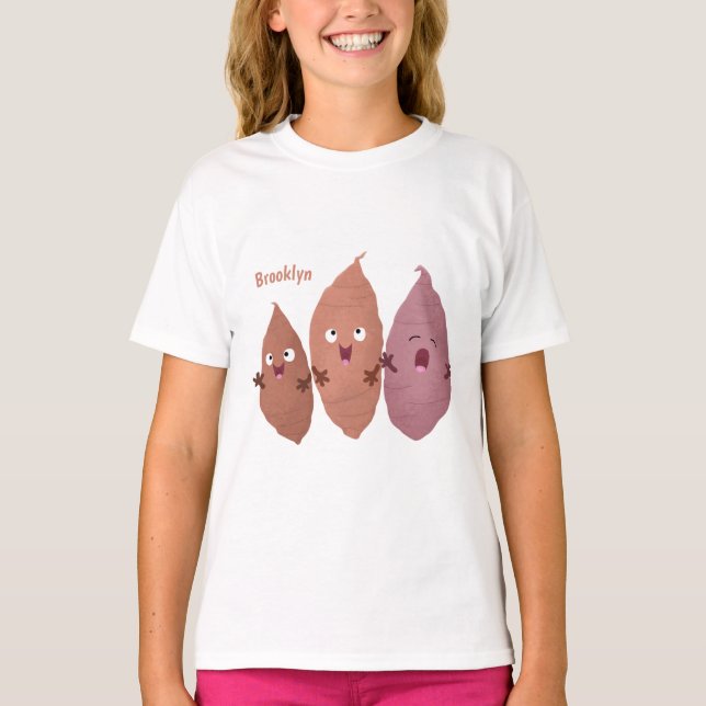 Camiseta Bonitinho cantando batata-doce legumes (Frente)