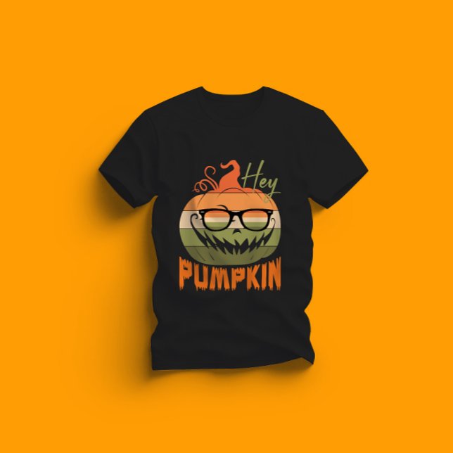 Camiseta bonitinho de abóbora no Halloween - ei, design de  (Criador carregado)