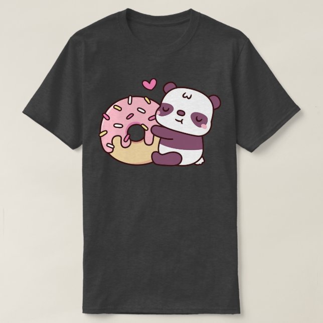 Camiseta Bonitinho Panda Abraçando Noz (Frente do Design)