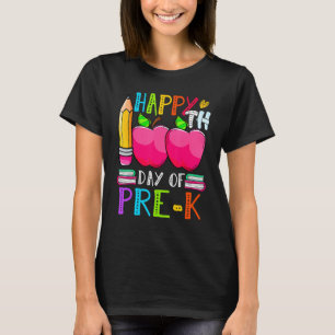 Camiseta Bonito 100º dia de Aula Professor Criança Feliz 10