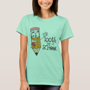 Camiseta Bonito 100º Dia De Oferta De Cartoons Escolares