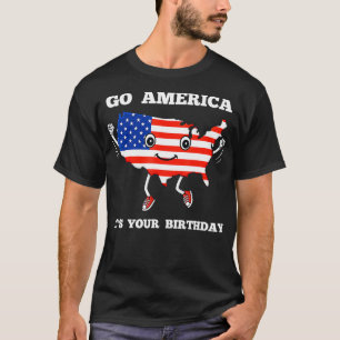 Camiseta Bonito 4 de julho América Patriótica Engraçado