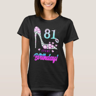 Camiseta Bonito 81 Anos É Minha Festa de Aniversário de 81