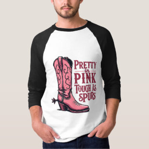 Camiseta Bonito a rosa forte como Spurs Cowgirl Boot Wester