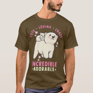 Camiseta Bonito, Adorável, Louco, Incrível Adorável - Kawai