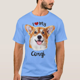 Camiseta Bonito Adoro O Meu Cachorro De Corgi Com O Cachorr