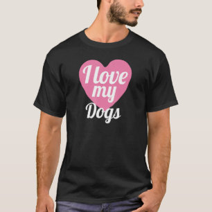 Camiseta Bonito Adoro Os Meus Cães Cachorros Cachorros Cach