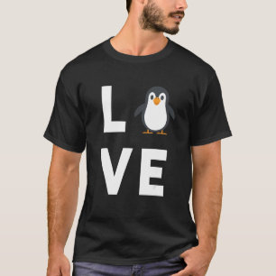 Camiseta Bonito Adoro Pinguins Pássaros Humor Engraçado Pin