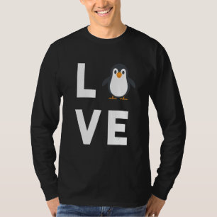 Camiseta Bonito Adoro Pinguins Pássaros Humor Engraçado Pin