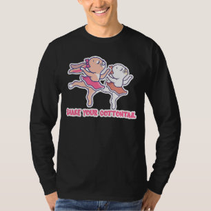 Camiseta Bonito Agite Seu Algodão Coelho Coelho Da Páscoa B