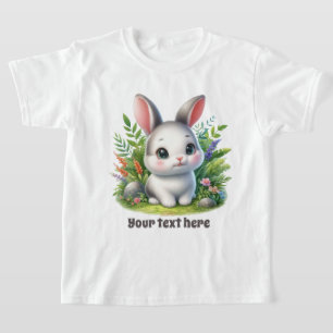 Camiseta Bonito amante de coelhinho, garotas personalizávei