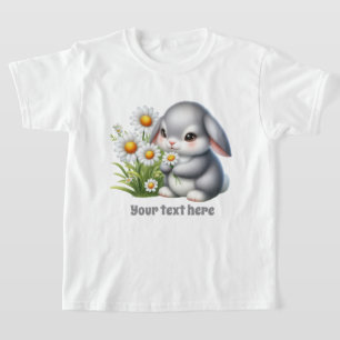 Camiseta Bonito amante de coelhinho, garotas personalizávei