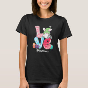 Camiseta Bonito Amo Coelhinho Gnomo Motocross Ovos Caçando 