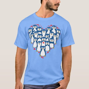 Camiseta Bonito Amor Cardíaco Pinguim, Amante de os animais