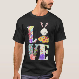 Camiseta Bonito amor Coelho Coelho Coelho Coelho Páscoa Dia