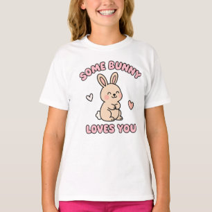 Camiseta Bonito Amor Coelho Kawaii - Pastel Adorável