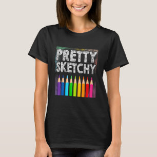 Camiseta Bonito Artesanato Lápis Desenhos Desenhando Pai