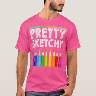 Camiseta Bonito Artesanato Lápis Desenhos Desenhando Pai