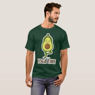 Camiseta Bonito Avocado Fazendo Yoga Sticker