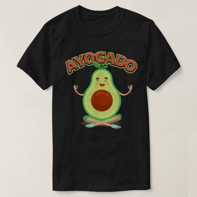 Camiseta Bonito Avocado Yoga Ayogado Saudável Comendo278 (Frente do Design)