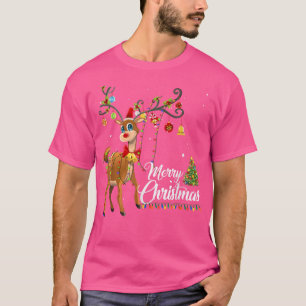 Camiseta Bonito Bebê Reindeer Feliz Natal Papais noeis De