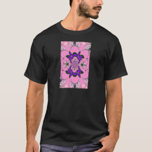 Camiseta Bonito bebê rosa, cor-de-rosa púrpura, motif