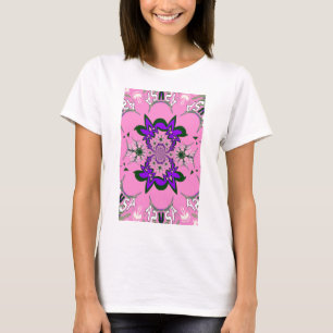 Camiseta Bonito bebê rosa, cor-de-rosa púrpura, motif