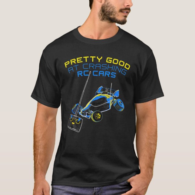Camiseta Bonito Bem Ao Quebrar Carros RC Estilo Retro Fogue (Frente)