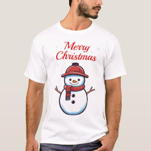 Camiseta Bonito boneco de neve