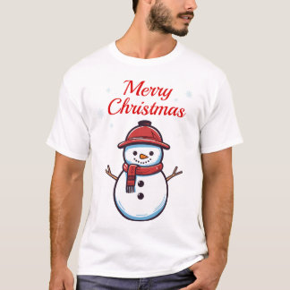 Camiseta Bonito boneco de neve