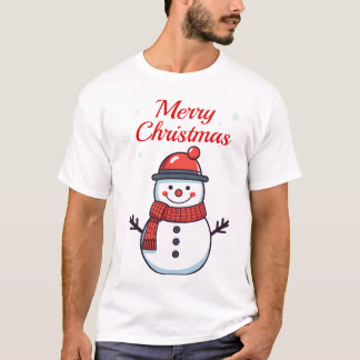 Camiseta Bonito boneco de neve